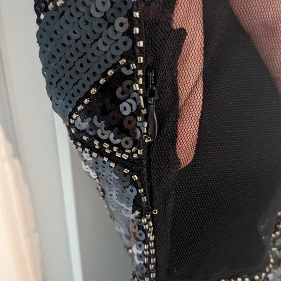 Black Sequined Vintage Inspired Flapper Dress Size Medium from ModCloth - Picture 6 of 7